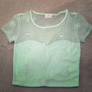 Crop top with cutouts